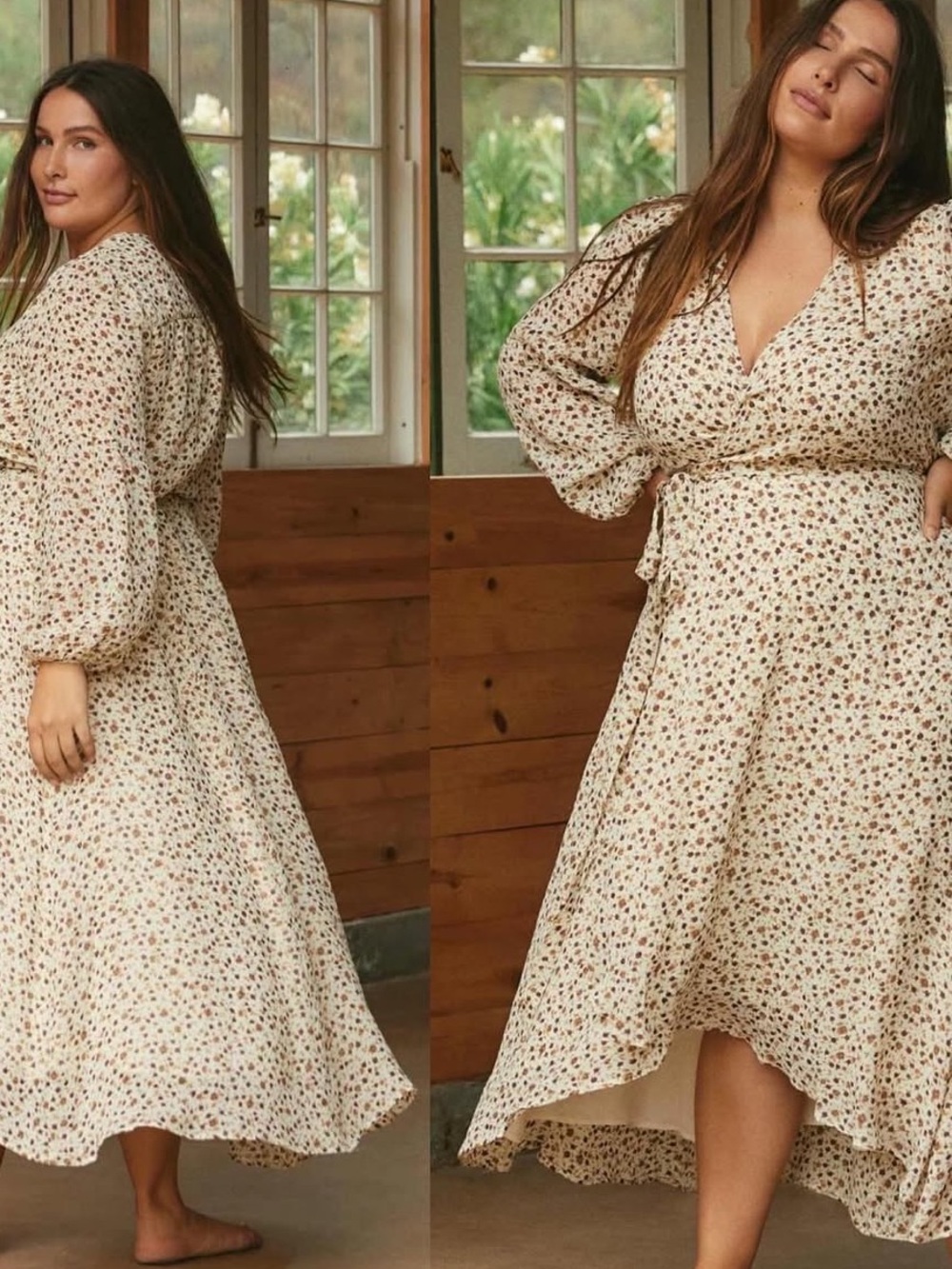 Christy Dawn Lined Bergen Wrap Dress in Autumn Breeze